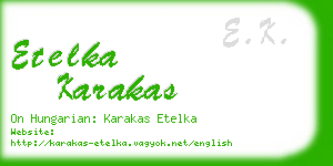 etelka karakas business card